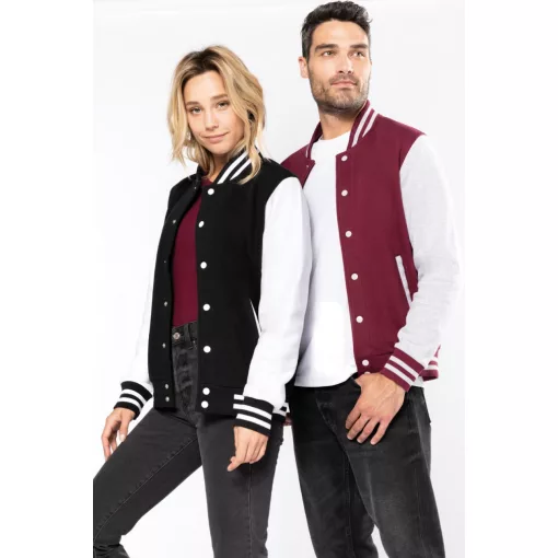 Uniszex pulóver Kariban KA497 Teddy Fleece Jacket -XL, Oxford Grey/Black