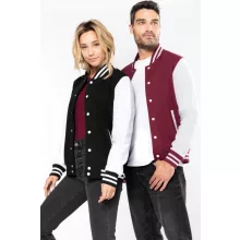 Uniszex pulóver Kariban KA497 Teddy Fleece Jacket -S, Wine/Oxford Grey