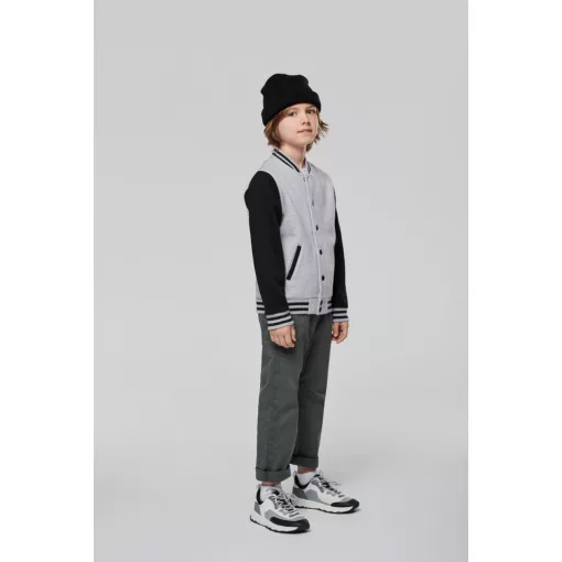 Gyerek kabát Kariban KA498 Kids Teddy Fleece Jacket -10/12, Navy/White