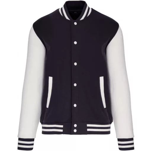 Gyerek kabát Kariban KA498 Kids Teddy Fleece Jacket -12/14, Navy/White