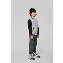 Gyerek kabát Kariban KA498 Kids Teddy Fleece Jacket -8/10, Navy/White