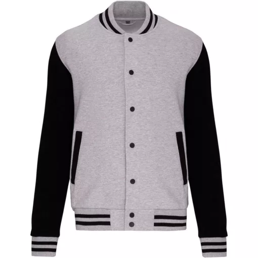 Gyerek kabát Kariban KA498 Kids Teddy Fleece Jacket -12/14, Oxford Grey/Black