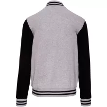 Gyerek kabát Kariban KA498 Kids Teddy Fleece Jacket -12/14, Oxford Grey/Black