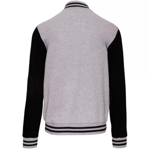 Gyerek kabát Kariban KA498 Kids Teddy Fleece Jacket -12/14, Oxford Grey/Black