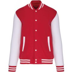   Gyerek kabát Kariban KA498 Kids Teddy Fleece Jacket -10/12, Red/White
