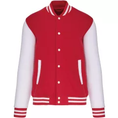   Gyerek kabát Kariban KA498 Kids Teddy Fleece Jacket -10/12, Red/White
