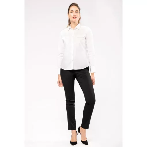 Női blúz Kariban KA506 Ladies’ Long-Sleeved pilot Shirt -XL, Sky Blue