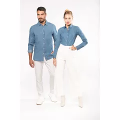   Férfi ing Kariban KA512 Men’S Denim Shirt -M, Chambray Blue