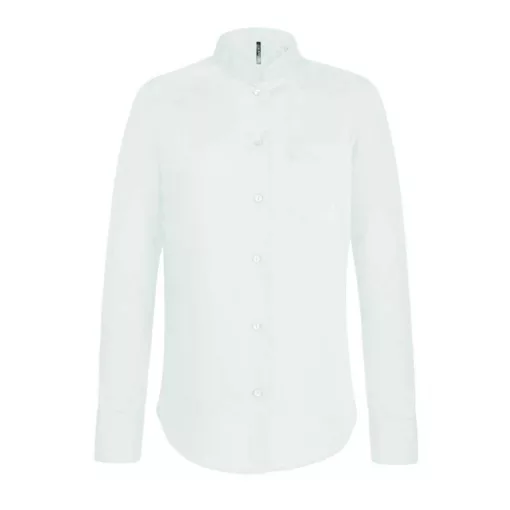 Női blúz Kariban KA514 Ladies Long-Sleeved Mandarin Collar Shirt -XL, White