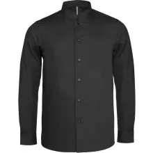 Férfi ing Kariban KA515 Men S Long-Sleeved Mandarin Collar Shirt -2XL, Black