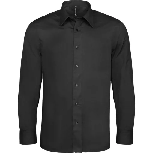 Férfi ing Kariban KA529 Long-Sleeved Cotton/Elastane Shirt -2XL, Black
