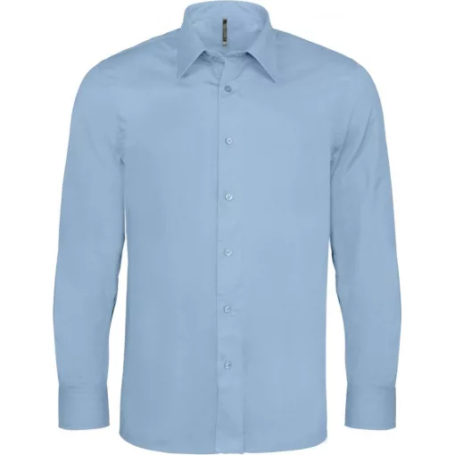 Férfi ing Kariban KA529 Long-Sleeved Cotton/Elastane Shirt -2XL, Light Blue
