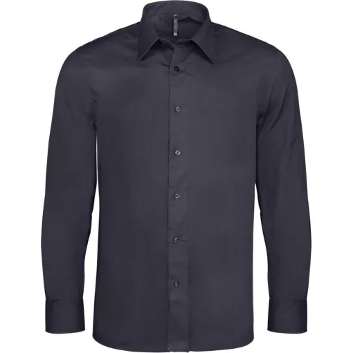 Férfi ing Kariban KA529 Long-Sleeved Cotton/Elastane Shirt -2XL, Navy