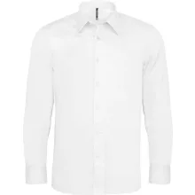 Férfi ing Kariban KA529 Long-Sleeved Cotton/Elastane Shirt -S, White