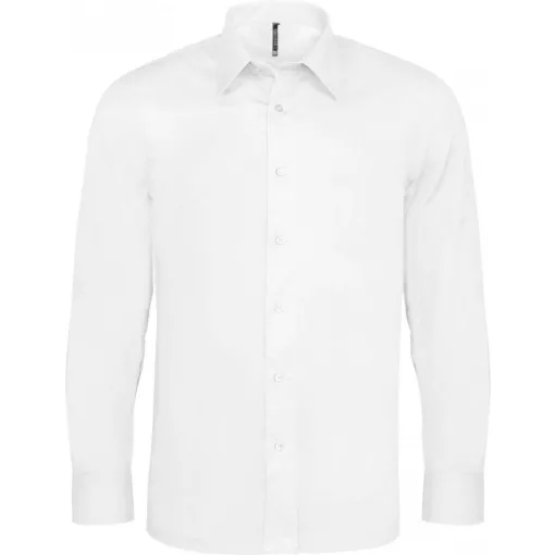 Férfi ing Kariban KA529 Long-Sleeved Cotton/Elastane Shirt -S, White