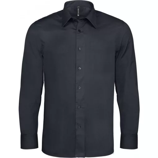 Férfi ing Kariban KA529 Long-Sleeved Cotton/Elastane Shirt -XL, Zinc