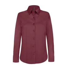 Női blúz Kariban KA530 Ladies Long-Sleeved Stretch Shirt -XL, Wine
