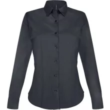 Női blúz Kariban KA530 Ladies Long-Sleeved Stretch Shirt -L, Zinc