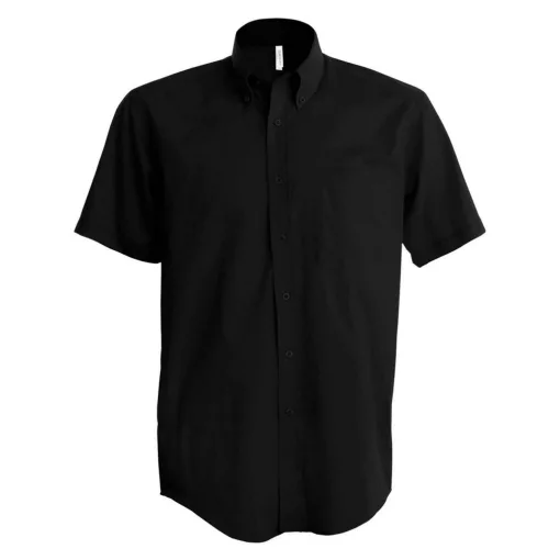 Férfi ing Kariban KA531 Short-Sleeved Cotton/Elastane Shirt -2XL, Black