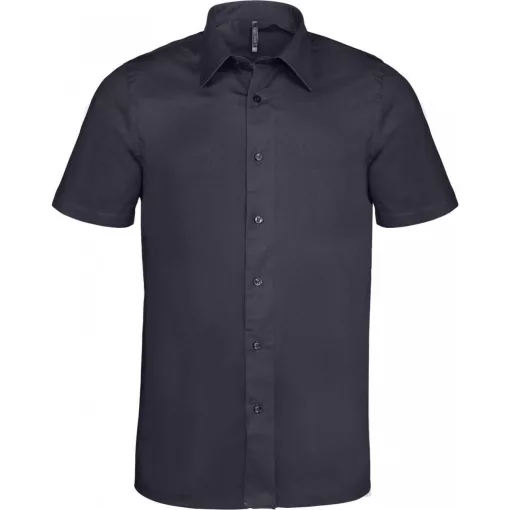 Férfi ing Kariban KA531 Short-Sleeved Cotton/Elastane Shirt -3XL, Navy