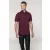   Férfi ing Kariban KA531 Short-Sleeved Cotton/Elastane Shirt -XL, Wine