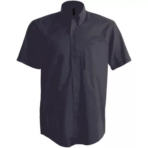 Férfi ing Kariban KA531 Short-Sleeved Cotton/Elastane Shirt -M, Zinc