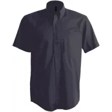 Férfi ing Kariban KA531 Short-Sleeved Cotton/Elastane Shirt -XL, Zinc