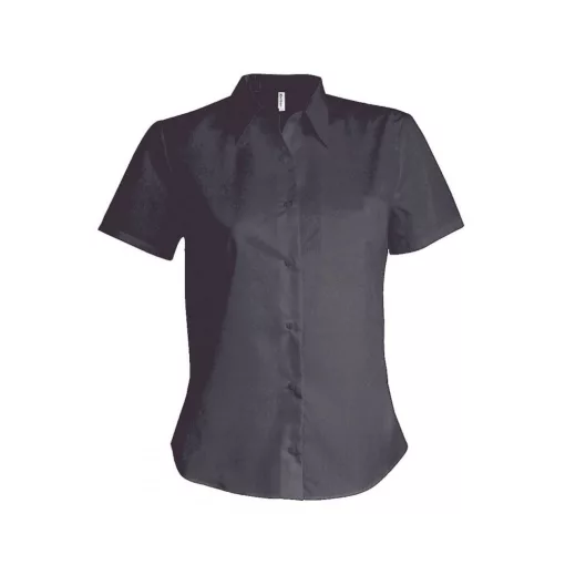 Női blúz Kariban KA532 Ladies Short-Sleeved Cotton/Elastane Shirt -2XL, Zinc