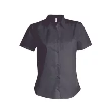 Női blúz Kariban KA532 Ladies Short-Sleeved Cotton/Elastane Shirt -XS, Zinc