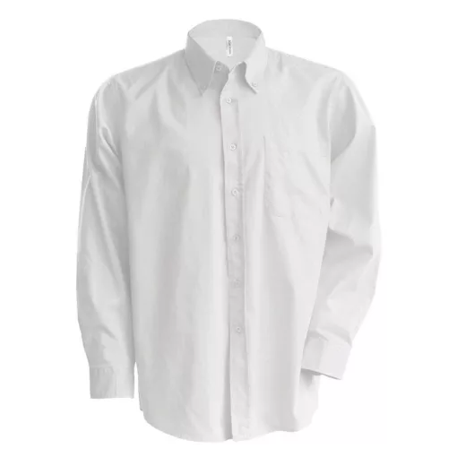 Férfi ing Kariban KA533 Men S Long-Sleeved Oxford Shirt -2XL, White