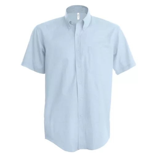 Férfi ing Kariban KA535 Men S Short-Sleeved Oxford Shirt -5XL, Oxford Blue
