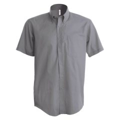 Férfi ing Kariban KA535 Men S Short-Sleeved Oxford Shirt -2XL, Oxford Silver