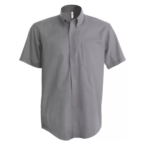 Férfi ing Kariban KA535 Men S Short-Sleeved Oxford Shirt -5XL, Oxford Silver