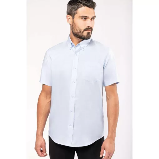 Férfi ing Kariban KA535 Men S Short-Sleeved Oxford Shirt -5XL, Oxford Silver