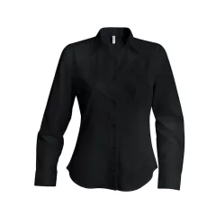 Női blúz Kariban KA538 Ladies Long-Sleeved non-Iron Shirt -2XL, Black