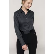 Női blúz Kariban KA538 Ladies Long-Sleeved non-Iron Shirt -2XL, Black
