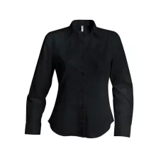 Női blúz Kariban KA538 Ladies Long-Sleeved non-Iron Shirt -L, Black
