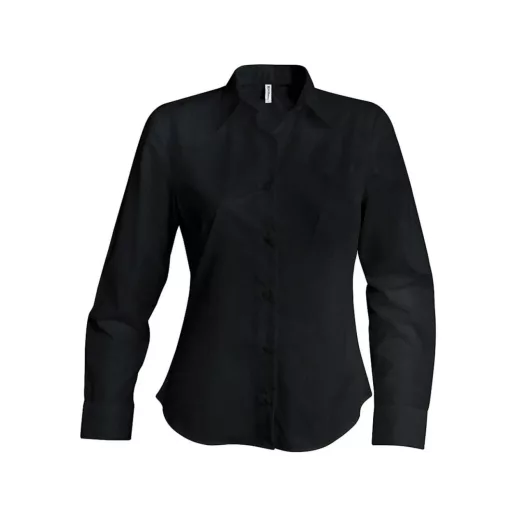Női blúz Kariban KA538 Ladies Long-Sleeved non-Iron Shirt -L, Black
