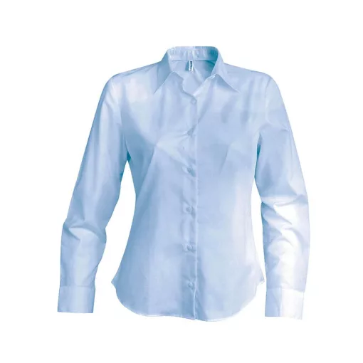 Női blúz Kariban KA538 Ladies Long-Sleeved non-Iron Shirt -M, Bright Sky