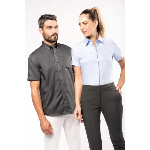 Férfi ing Kariban KA539 Men S Short-Sleeved non-Iron Shirt -L, Black