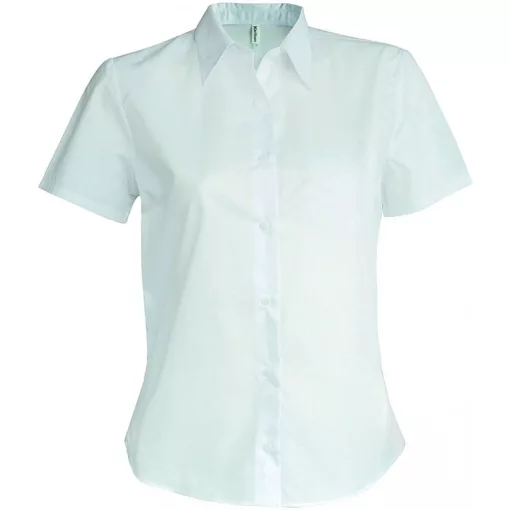 Női blúz Kariban KA540 Ladies Short-Sleeved non-Iron Shirt -M, White