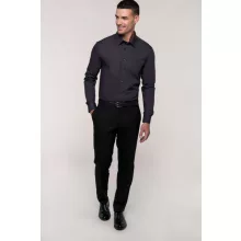 Férfi ing Kariban KA541 Men S Long-Sleeved Cotton poplin Shirt -L, Black