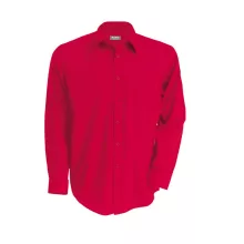 Férfi ing Kariban KA541 Men S Long-Sleeved Cotton poplin Shirt -M, Classic Red
