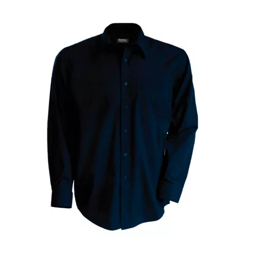 Férfi ing Kariban KA541 Men S Long-Sleeved Cotton poplin Shirt -M, Navy