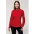 Női blúz Kariban KA542 Ladies Long-Sleeved Cotton poplin Shirt -XL, Classic Red