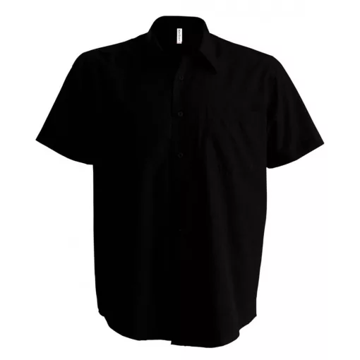 Férfi ing Kariban KA543 Men S Short-Sleeved Cotton poplin Shirt -2XL, Black