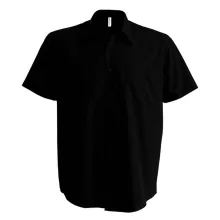 Férfi ing Kariban KA543 Men S Short-Sleeved Cotton poplin Shirt -3XL, Black
