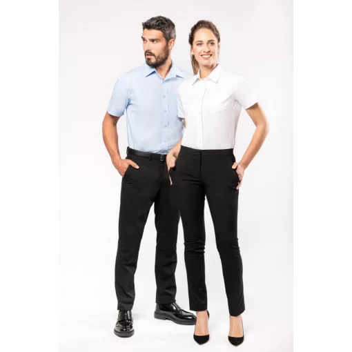 Férfi ing Kariban KA543 Men S Short-Sleeved Cotton poplin Shirt -2XL, White