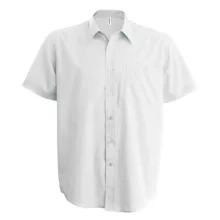 Férfi ing Kariban KA543 Men S Short-Sleeved Cotton poplin Shirt -3XL, White