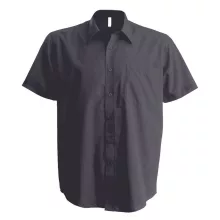 Férfi ing Kariban KA543 Men S Short-Sleeved Cotton poplin Shirt -4XL, Zinc